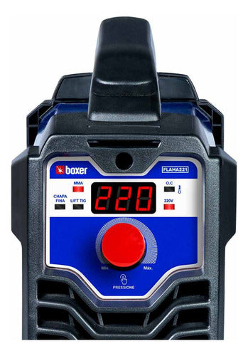 máquina de solda inversora 220a eletrodo flama221 boxer 220v
