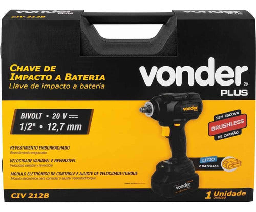 chave impacto vonder 1/2 20v bivolt civ212b plus