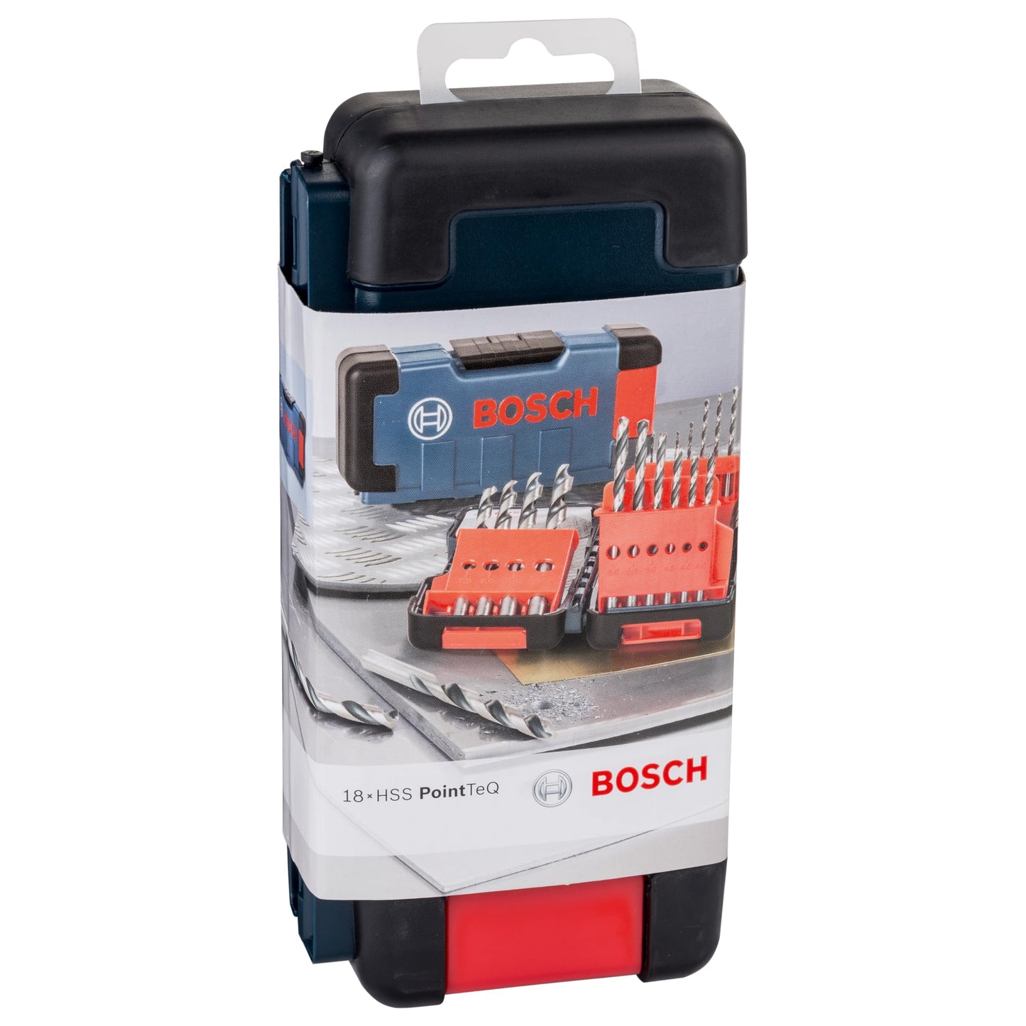 broca para metal bosch aço rápido hss-pointteq toughbox 1,0-10,0mm com 18 unidades