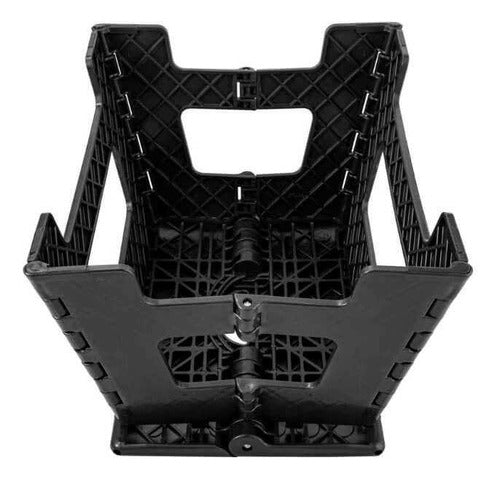 banqueta plástica multiuso dobrável 220mm vonder preta