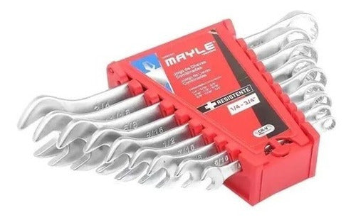 kit jogo de chaves combinadas de 1/4 a 3/4 pol 9 peças mayle