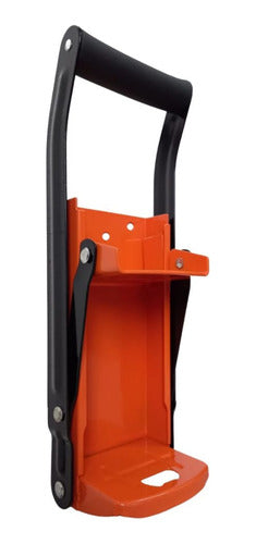 Amassador De Latinha Com Abridor De Garrafa Corpo Em Aço Laranja