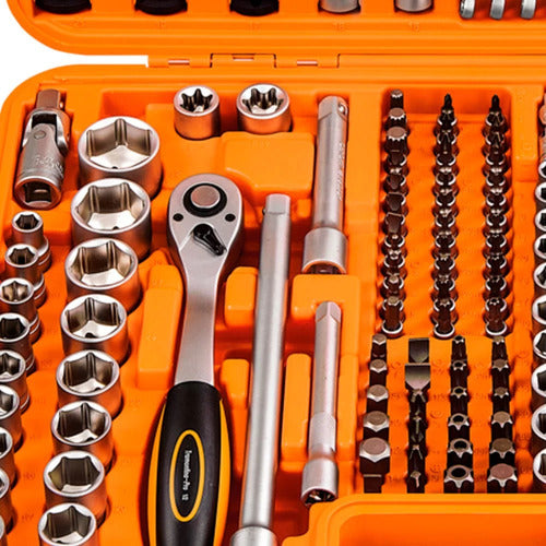 Kit Ferramentas P/ Oficina 176 Peças Tramontina Pro Completo