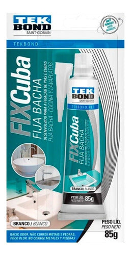 Cola Adesivo Fix Cuba Blister 85g Tekbond P/ Cubas E Pias