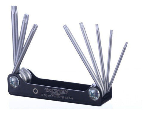 jogo de chave torx tipo canivete 8pçs - king tony  20308pr
