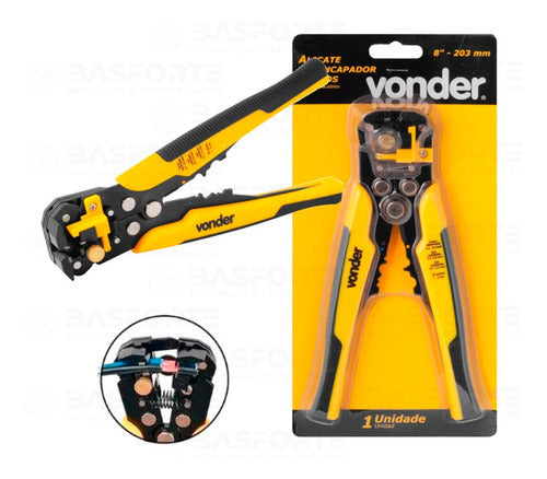 Alicate Eletricista Descascador De Fios Vonder 8 Pol 203mm