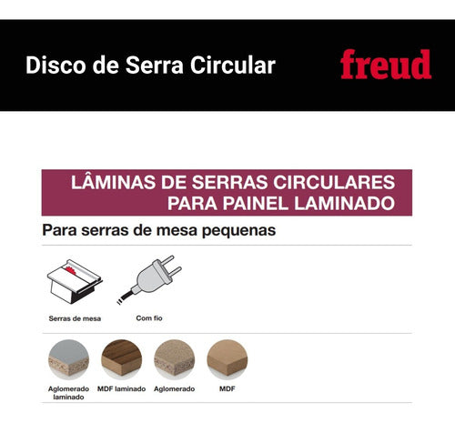 disco de serra circular 250mmx2,8mmx80 dentes f30 freud mdf