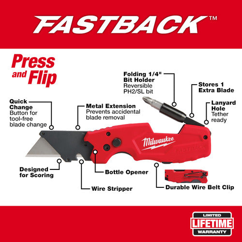 Estilete Fastback 6 Em 1 Bits 48-22-1505 Milwaukee