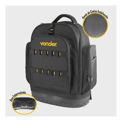mochila bolsa ferramentas base emborrachada vonder mov0300