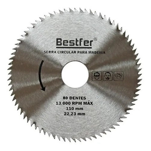 Disco Serra Para Madeira Mdf Forros E Compensados 80 Dentes Prata