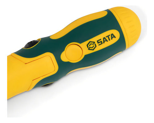 Jogo Chave Reta Flexível Catraca 7 Peças Sata Intercambiável