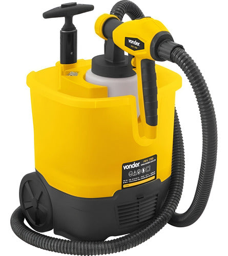 Pistola Elétrica Pintura Com Rodas Hvlp Vonder Pev750 Cyber Yellow