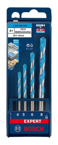 jogo brocas bosch expert cyl 9 multiconstruction 4 5 6 8 mm