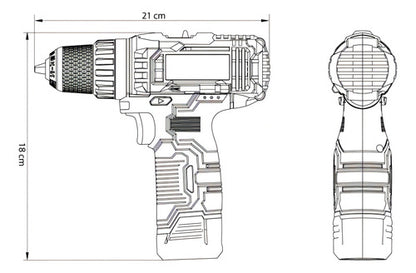 Parafusadeira Furadeira Para Uso Doméstico 10,8 V Tramontina Preto