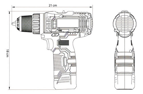 Parafusadeira Furadeira Para Uso Doméstico 10,8 V Tramontina Preto