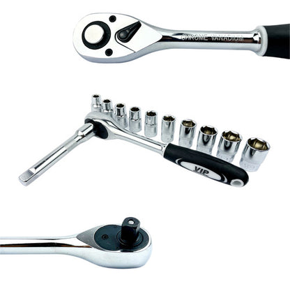 Jogo Soquete Sextavado Catraca Extensor 1/2 Crv 12 Peças