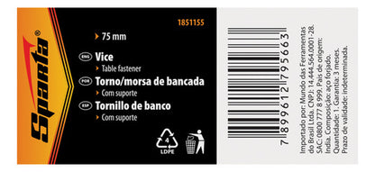 Torno Morsa De Bancada 3 Polegadas 75mm Sparta