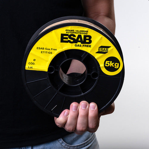 arame para solda mig uso sem gás 0,8mm 5kg - esab gas free
