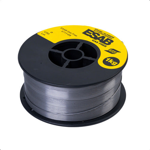 arame para solda mig uso sem gás 0,8mm 1kg - esab gas free