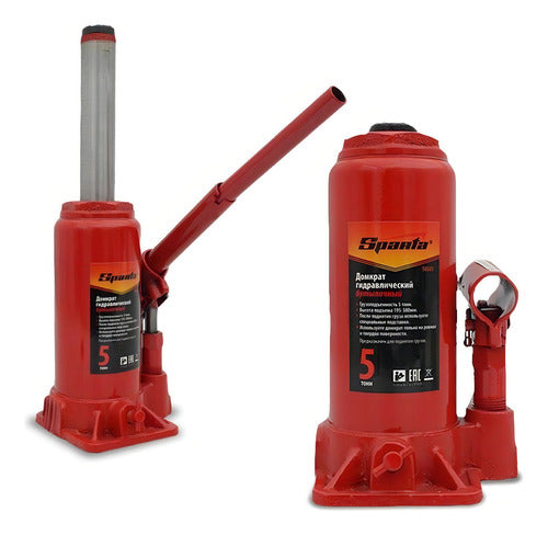 mini macaco hidraulico sparta garrafa 5 toneladas vermelho