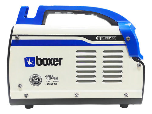 máquina de solda inverter touch 150 bv profissional boxer - branco/azul - 127/220v