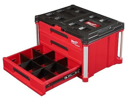 Caixa De Ferramentas 3 Gavetas Packout Milwaukee 48-22-8443 Vermelho