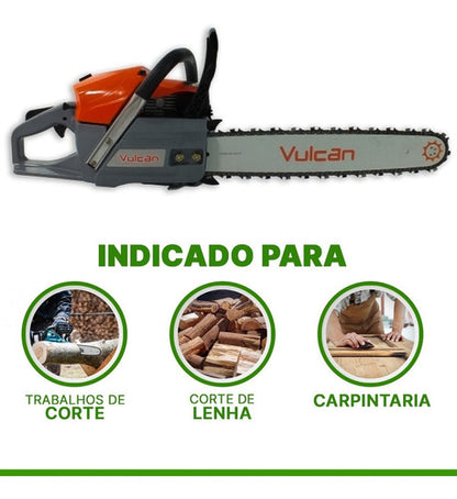 Motosserra A Gasolina Vulcan 62cc Vs620 4hp