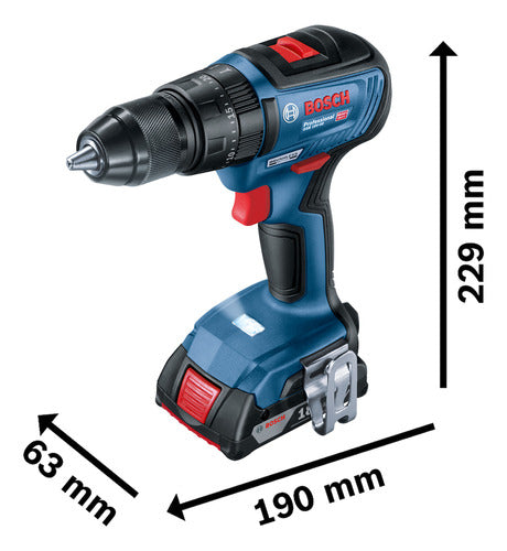 parafusadeira furadeira gsb 18v-50 mala+bat+carregador bosch