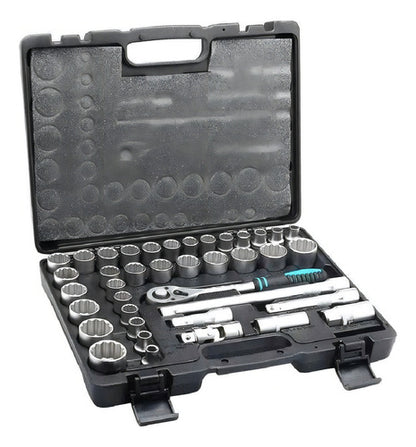 Jogo Kit De Soquetes Chave Catraca Encaixe 1/2 Pol Com 39 Pe