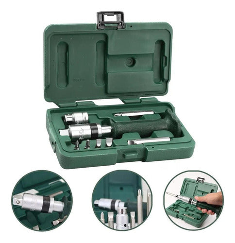 jogo de chave impacto fenda/philips 8peças cabo isolado sata