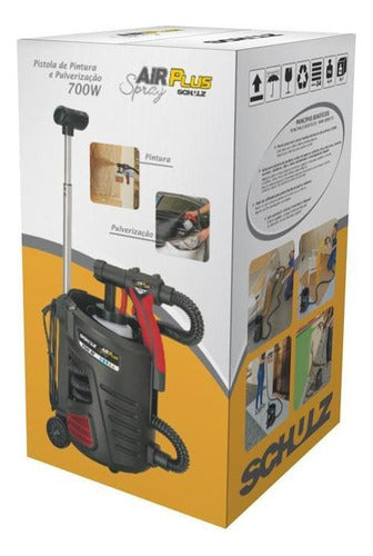 Pistola Eletrica Pintura Pulverização Schulz 700w 800ml 220v - Preto