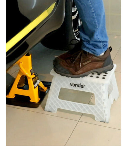 banqueta plástica dobrável transparente 220mm vonder