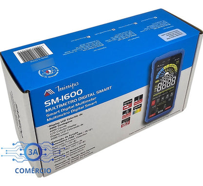 Multímetro Digital Smart Sm-1600 Minipa Temperatura Ncv 600v