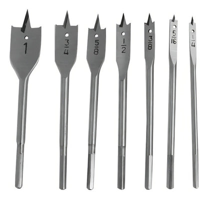 Jogo De Brocas Chatas De 1/4 A 1 Com 7 Peças Vonder