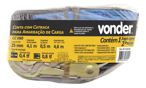 jogo catraca com cinta vonder para amarrar carga 800kg