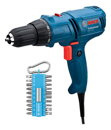 furadeira parafusadeira gsr714 jogo bits 21 peças bosch 127v