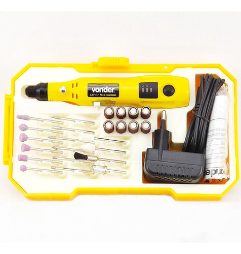Micro Retífica À Bateria Com 24 Acessórios Mbv 036 Vonder 50 Hz/60 Hz