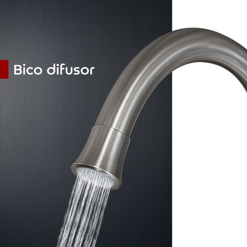 torneira elétrica c/ resistência blindada 220v 3000w bancada - prateado - cromado