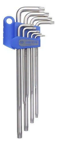Jogo Chaves Torx L Extra Longa C/ 9pç Hexalobular King Tony