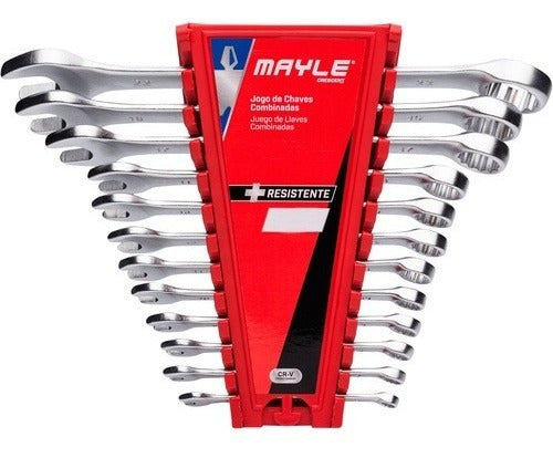 Jogo Chaves Combinada Polegada 1/4 A 1.1/4 Mayle 16 Peças