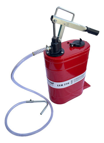 Bomba Manual Para Óleo 16l Lub 716 Lumagi Vermelha