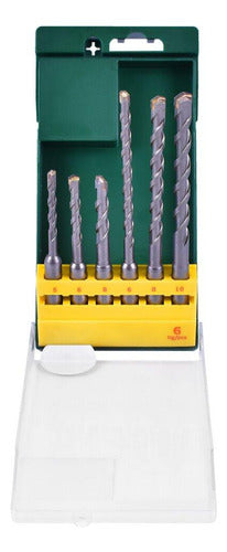 jogo de brocas sds plus para concreto com 6 peças bosch