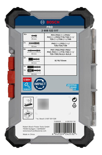 conjunto de bits e soquetes bosch impact 36 unidades