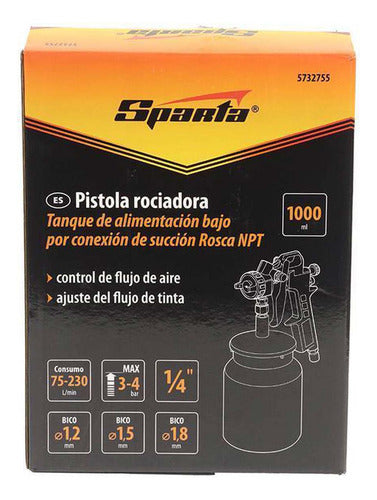 pistola de pintura revolver de pintura 1lt bico1.2 1.5 1.8mm