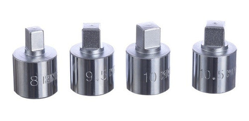 jg de soquete quadrado p/ bujão de óleo c/8 pç 1/2 king tony