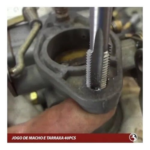 jogo de machos e tarrachas 40 peças vip industrial
