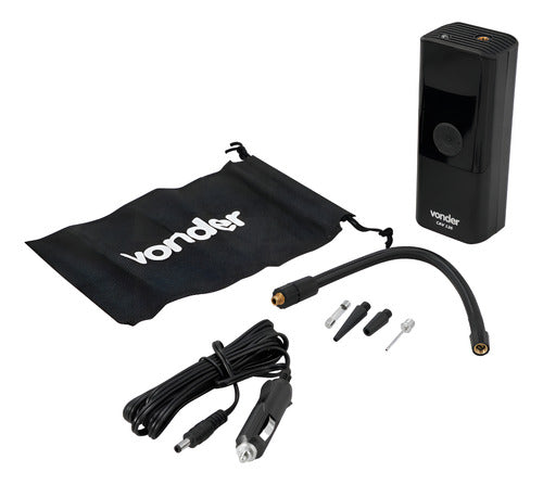 compressor de ar automotivo portátil cav126 vonder 12v preto monofásica