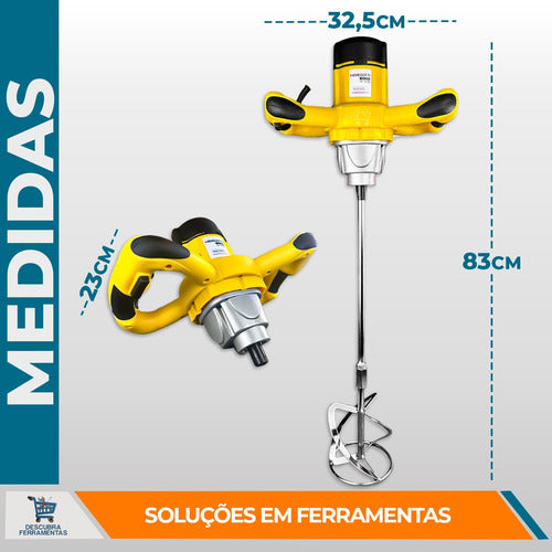 Misturador De Tinta Elétrico Menegotti Mel1600 P/ Argamassa