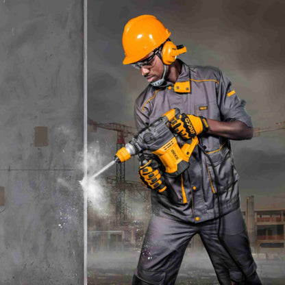 Martelete Perfurador Rompedor Sds 1500w 50hz/60hz Ingco 5.5j - Amarelo - 60 Mhz