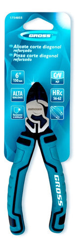 alicate corte diagonal reforçado fosfatizado 150mm 6 gross